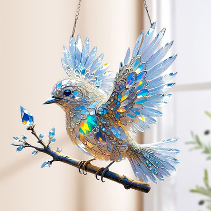 🐦Artystyczna dekoracja w kolorach kryształu – Błękitny Ptaszek