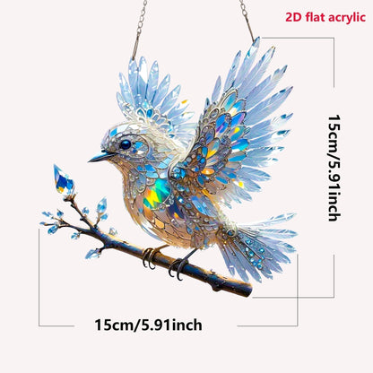 🐦Artystyczna dekoracja w kolorach kryształu – Błękitny Ptaszek