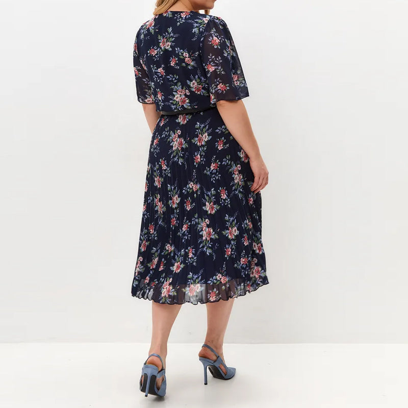 💃Elegancka szyfonowa plisowana spódnica w kwiaty🌸