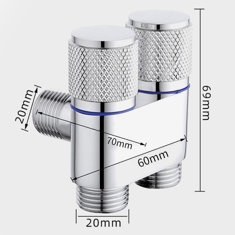 🔥Zawór kątowy z podwójnym przełącznikiem 1/2" 3